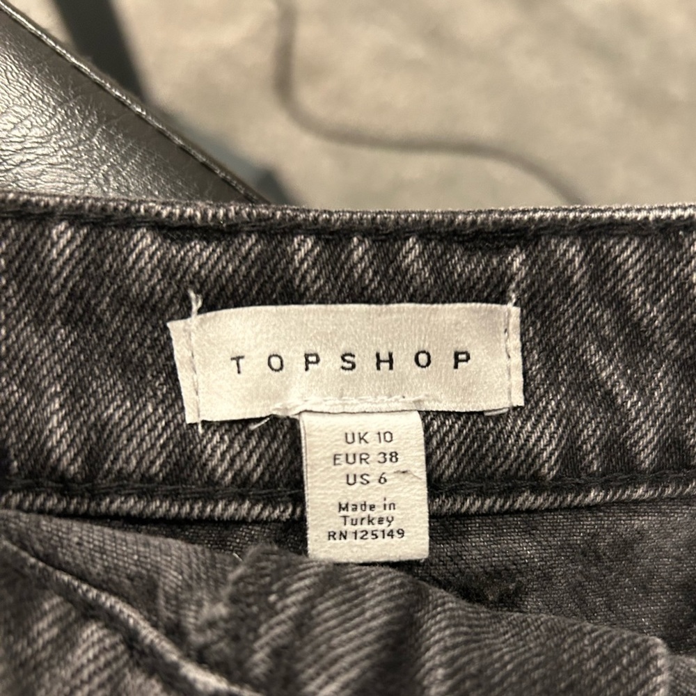 Topshop mini denim skirt